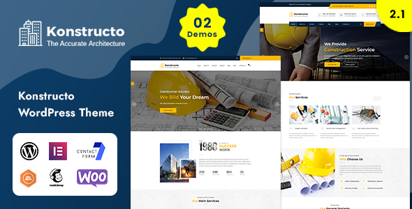 Konstructo - Construction and Architecture WordPress Theme