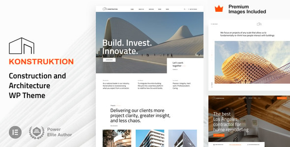 Konstruktion - Construction Architecture WordPress Theme