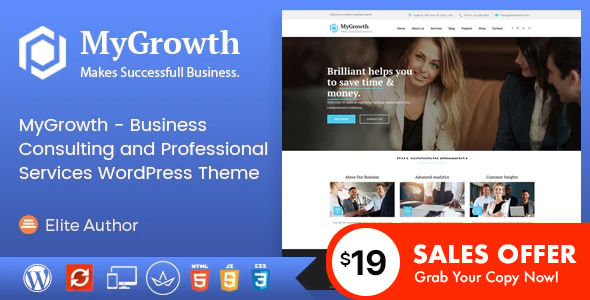 My Growth - Business Consulting and Professional Services WordPress Theme