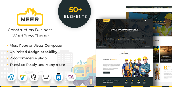 Neer - Construction Business WordPress Theme