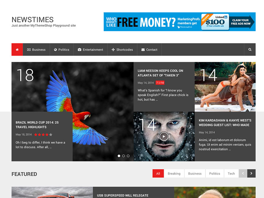 NewsTimes by MyThemeShop Wordpress Theme Screenshot