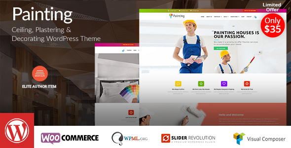 Painting - Ceiling & Decorating WordPress Theme