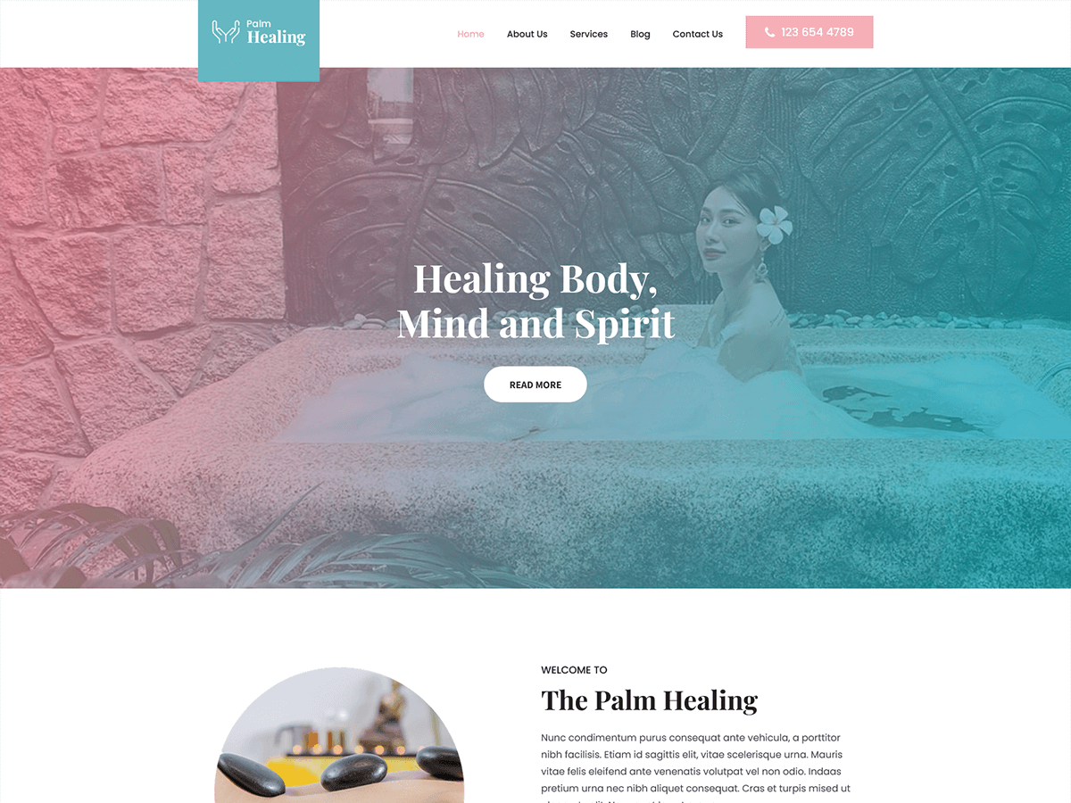 Palm Healing Lite Wordpress Theme Screenshot