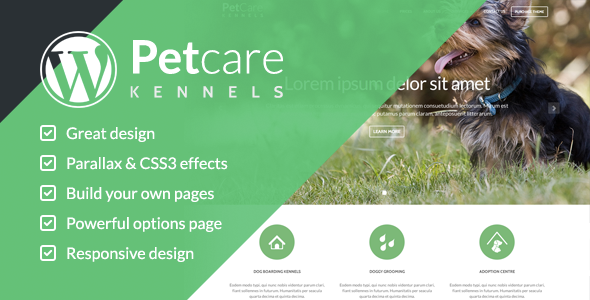 PetCare Dog Kennels WordPress Theme