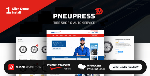 PneuPress - Tire Shop and Car Repair WordPress Theme