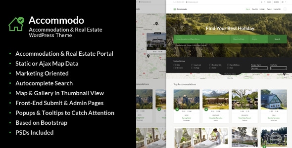 Accommodo - Accommodation Travel WordPress Theme