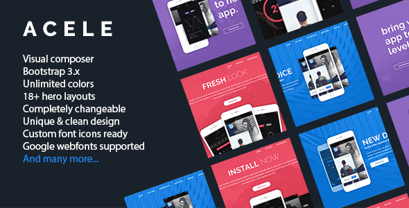 Acele - Responsive APP Showcase WordPress Theme