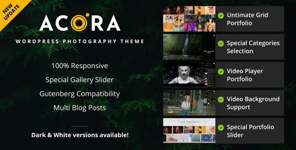 Acora - Photography WordPress Theme