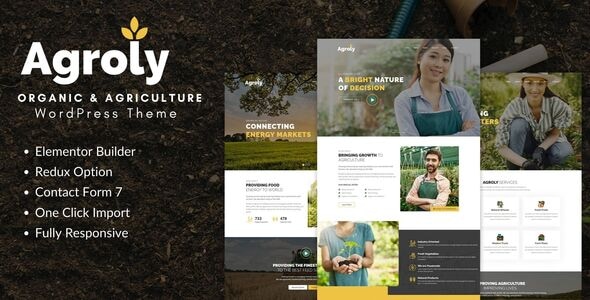 Agroly - Organic & Agriculture Food WordPress Theme