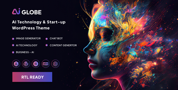 AI Globe - Artificial Intelligence Startup & Technology WordPress Theme