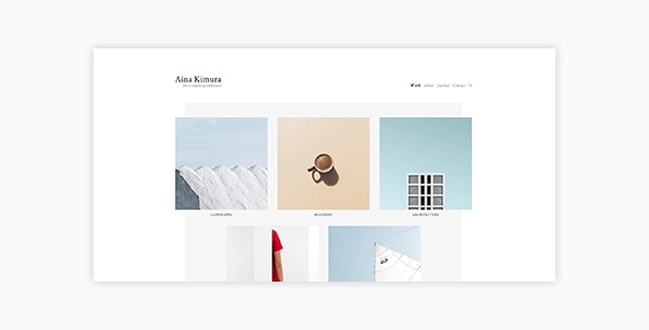 Aina - Minimal Photography and Portfolio WordPress Theme