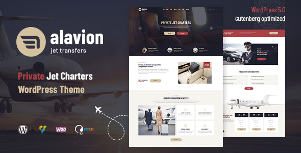 Alavion - Private Jet Charters WordPress Theme