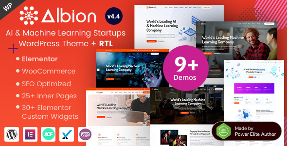 Albion - Artificial Intelligence & Machine Learning Startup WordPress Theme