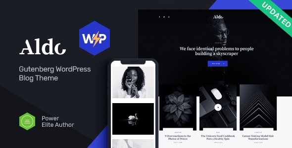 Aldo | Gutenberg WordPress Theme Black & White