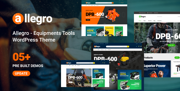 Allegro - Equipment Shop WooCommerce WordPress Theme for Machine & Tools