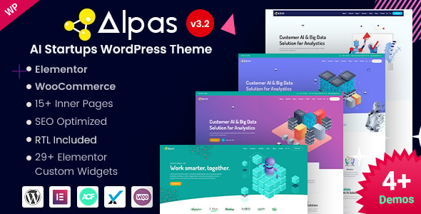 Alpas - AI & Data Analytics Startup Elementor WordPress Theme