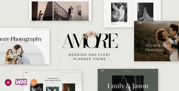 Amore - Elegant Wedding Photography WordPress Theme