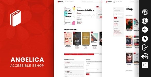 Angelica - Accessible Bookstore WordPress theme