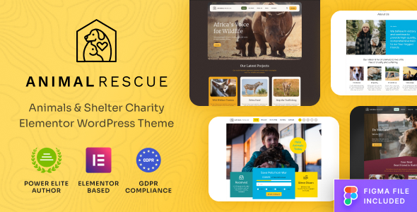 Animal Rescue - Shelter Charity WordPress Theme