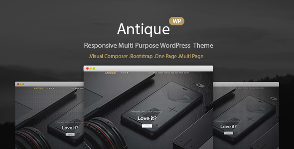 Antique - Responsive Personal Portfolio WordPress Theme