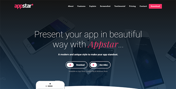 AppStar -Responsive WordPress App Landing Theme