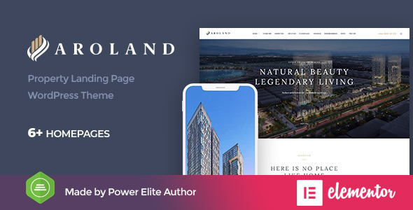 Aroland - Single Property Landing Page WordPress Theme