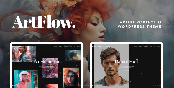 ArtFlow - Artist, Painter Portfolio WordPress Theme