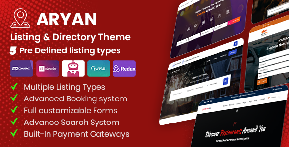 Aryan - Listing & Directory WordPress Theme