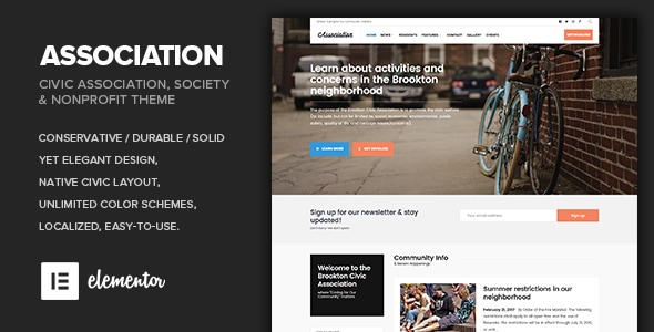 Association - Civic and Third Sector Nonprofit WordPress Theme