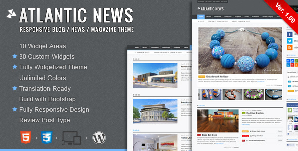 Atlantic News - Responsive WordPress Magazine Blog