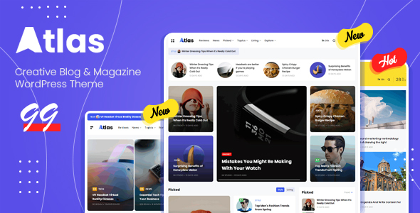 Atlas - Creative Blog & News WordPress Theme