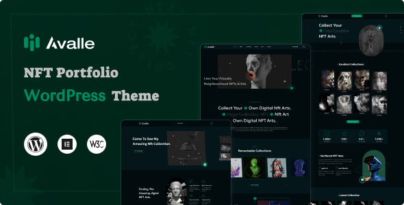 Avalle - NFT Portfolio WordPress Theme