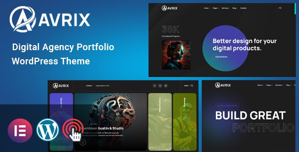 Avrix - Digital Agency Portfolio WordPress