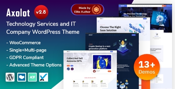 Axolot - IT Startup & Technology Services WordPress Theme