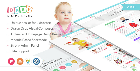 Baby & Kids Store eCommerce Woocommerce WordPress Theme