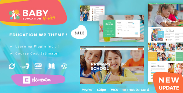 Baby Kids - Education Primary School Children WordPress Theme