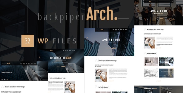 Backpiperarch - Architecture WordPress Theme