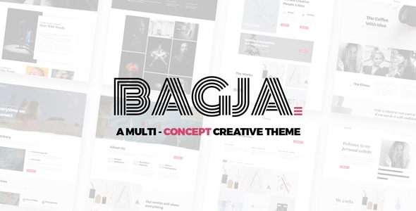 Bagja - Responsive Multi Concept & One Page Portfolio Theme