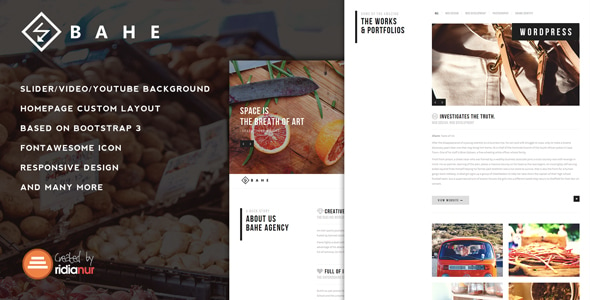 Bahe - Responsive One Page Portfolio Theme