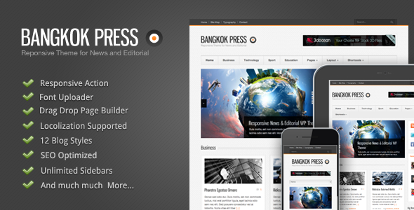 Bangkok Press - Responsive, News & Editorial WordPress