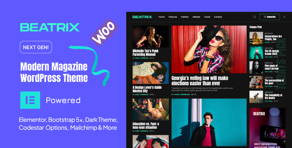 Beatrix - Modern Magazine WordPress Theme