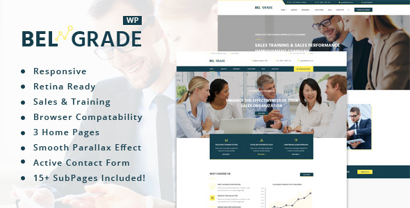 Belgrade - Training Business WordPress Theme