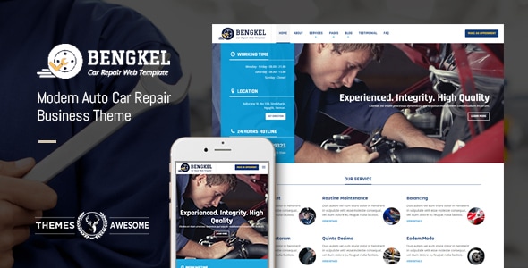 Bengkel - Modern Auto Car Repair Business Theme