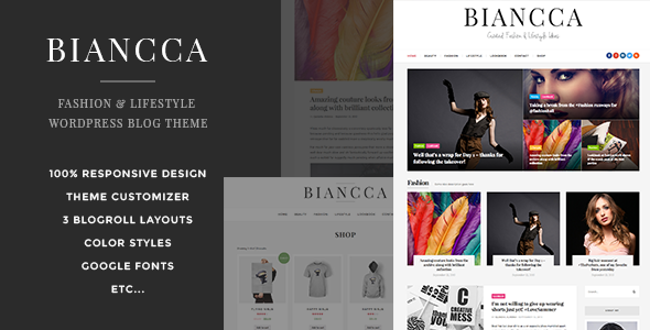 Biancca - Fashion & Lifestyle WordPress Blog Theme