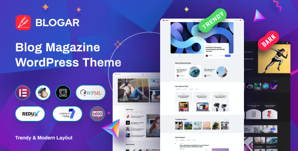 Blogar - Blog WordPress Theme