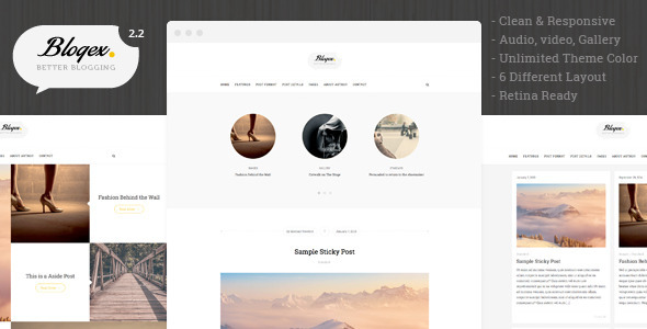 Blogex - Minimal Responsive Wordpress Blog Theme