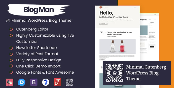 Blogman - Personal Minimal WordPress Blog Theme