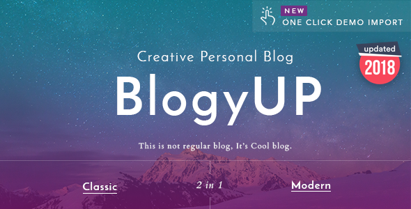 BlogyUP - Creative Personal WordPress Blog Theme