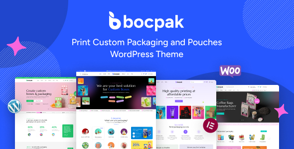 Bocpak - Print Custom Packaging and Pouches WordPress Theme