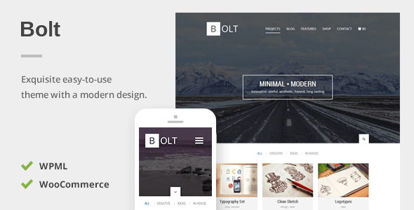 Bolt - A Delightful Responsive WordPress Theme